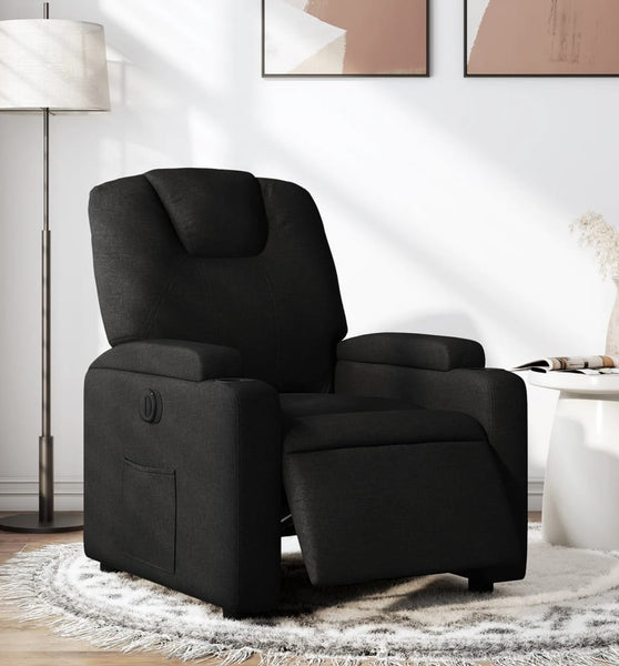 Relaxsessel Elektrisch Schwarz Stoff