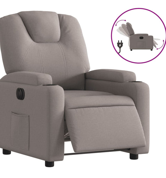 Relaxsessel Elektrisch Taupe Stoff