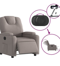 Relaxsessel Elektrisch Taupe Stoff
