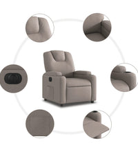 Relaxsessel Elektrisch Taupe Stoff