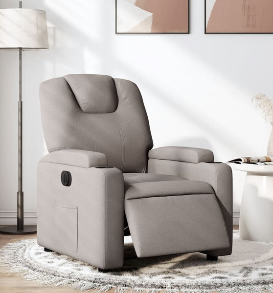 Relaxsessel Elektrisch Taupe Stoff