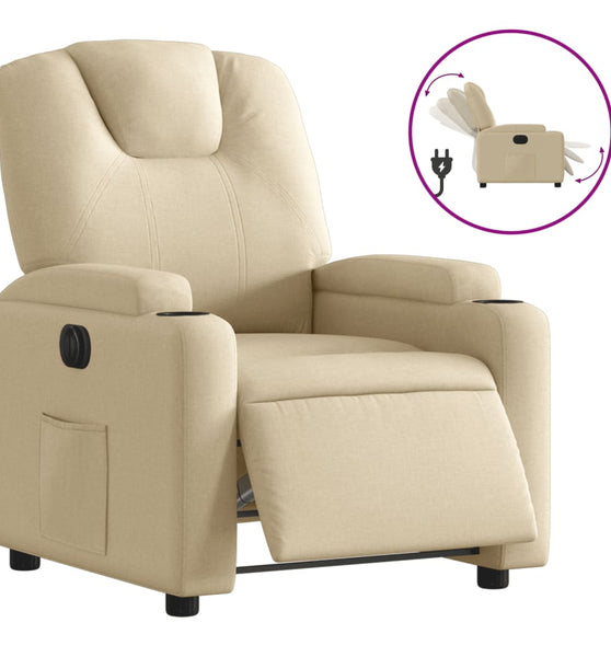 Relaxsessel Elektrisch Creme Stoff