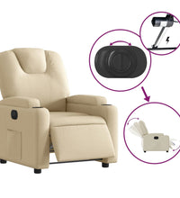 Relaxsessel Elektrisch Creme Stoff