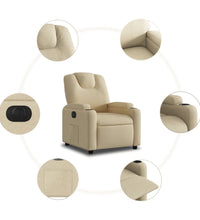 Relaxsessel Elektrisch Creme Stoff