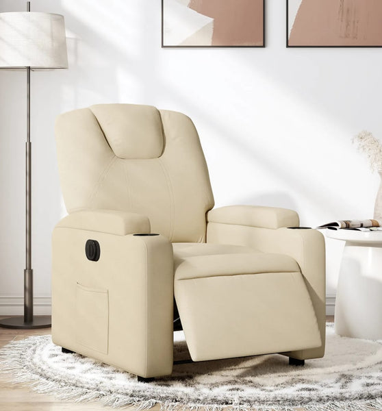 Relaxsessel Elektrisch Creme Stoff