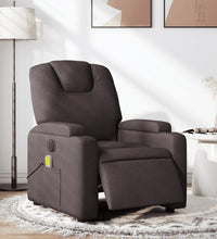 Massagesessel Elektrisch Dunkelbraun Stoff