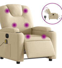 Massagesessel Elektrisch Creme Stoff