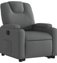 Relaxsessel mit Aufstehhilfe Dunkelgrau Stoff