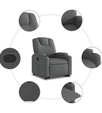 Relaxsessel mit Aufstehhilfe Dunkelgrau Stoff