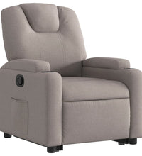 Relaxsessel mit Aufstehhilfe Taupe Stoff