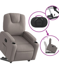 Relaxsessel mit Aufstehhilfe Taupe Stoff