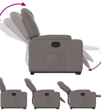 Relaxsessel mit Aufstehhilfe Taupe Stoff