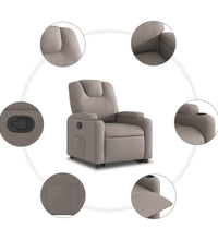 Relaxsessel mit Aufstehhilfe Taupe Stoff