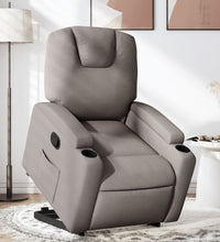Relaxsessel mit Aufstehhilfe Taupe Stoff