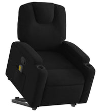 Massagesessel mit Aufstehhilfe Schwarz Stoff