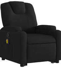 Massagesessel mit Aufstehhilfe Schwarz Stoff