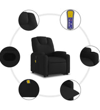 Massagesessel mit Aufstehhilfe Schwarz Stoff