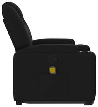Massagesessel mit Aufstehhilfe Schwarz Stoff