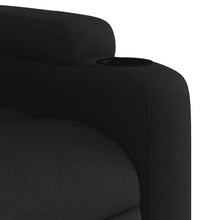 Massagesessel mit Aufstehhilfe Schwarz Stoff