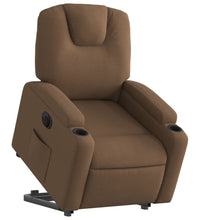 Relaxsessel mit Aufstehhilfe Elektrisch Braun Stoff