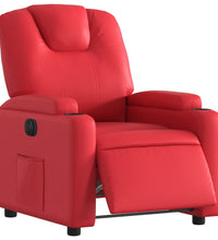 Relaxsessel Elektrisch Rot Kunstleder