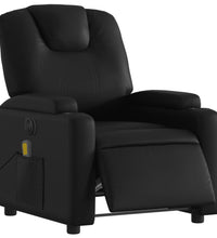Massagesessel Elektrisch Schwarz Kunstleder