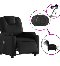 Massagesessel Elektrisch Schwarz Kunstleder