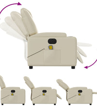 Massagesessel Elektrisch Creme Kunstleder