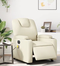Massagesessel Elektrisch Creme Kunstleder