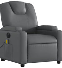 Massagesessel Elektrisch Grau Kunstleder