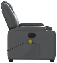 Massagesessel Elektrisch Grau Kunstleder