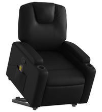 Massagesessel mit Aufstehhilfe Schwarz Kunstleder