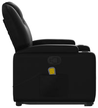 Massagesessel mit Aufstehhilfe Schwarz Kunstleder