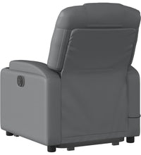 Massagesessel mit Aufstehhilfe Grau Kunstleder