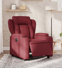 Relaxsessel Elektrisch Weinrot Stoff