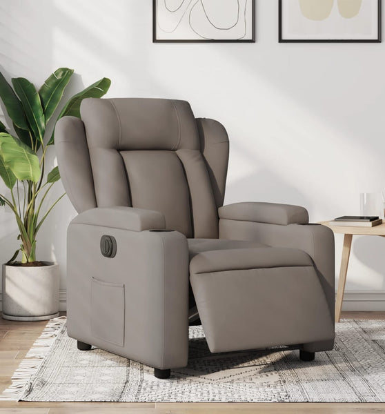 Relaxsessel Elektrisch Taupe Stoff