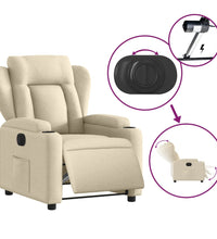 Relaxsessel Elektrisch Creme Stoff