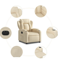 Relaxsessel Elektrisch Creme Stoff