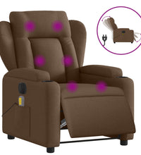 Massagesessel Elektrisch Braun Stoff