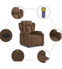Massagesessel Elektrisch Braun Stoff