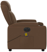 Massagesessel Elektrisch Braun Stoff