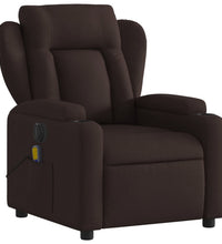 Massagesessel Elektrisch Dunkelbraun Stoff