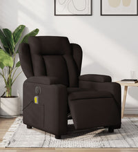 Massagesessel Elektrisch Dunkelbraun Stoff
