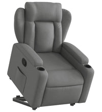 Relaxsessel mit Aufstehhilfe Dunkelgrau Stoff