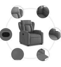 Relaxsessel mit Aufstehhilfe Dunkelgrau Stoff