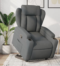 Relaxsessel mit Aufstehhilfe Dunkelgrau Stoff