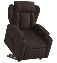 Relaxsessel mit Aufstehhilfe Dunkelbraun Stoff