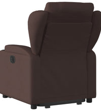 Relaxsessel mit Aufstehhilfe Dunkelbraun Stoff