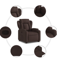 Relaxsessel mit Aufstehhilfe Dunkelbraun Stoff