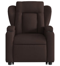 Relaxsessel mit Aufstehhilfe Dunkelbraun Stoff